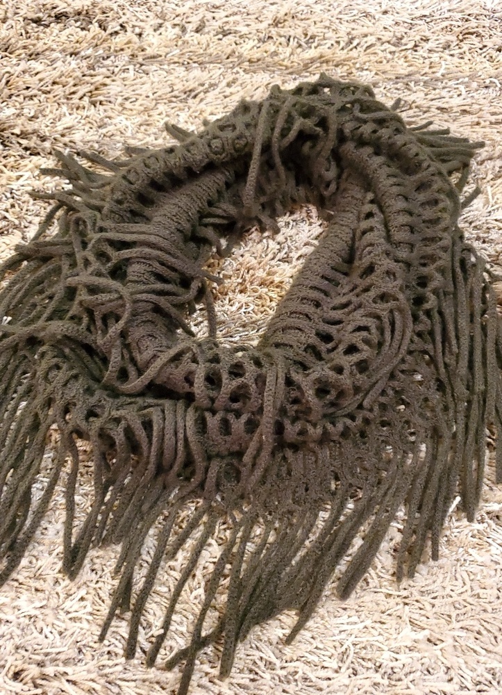 Fringe infinity scarf